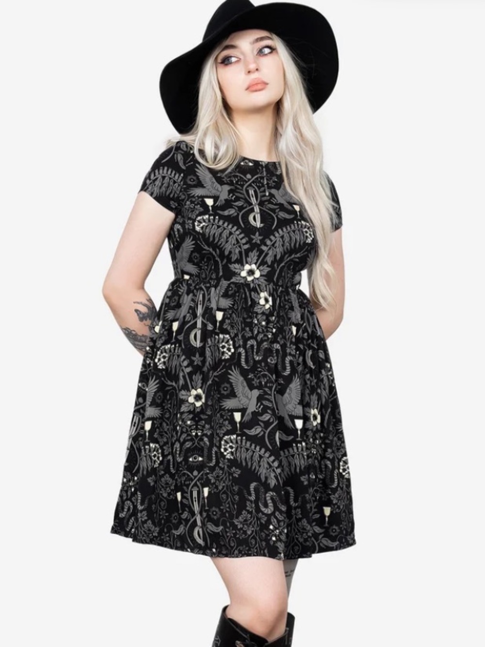 Disturbia Hecate’s Garden Skater Mini Dress Sz 6 US